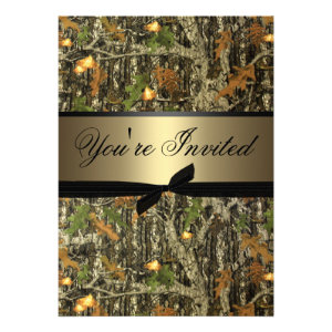 Plain Camo Wedding Invitation