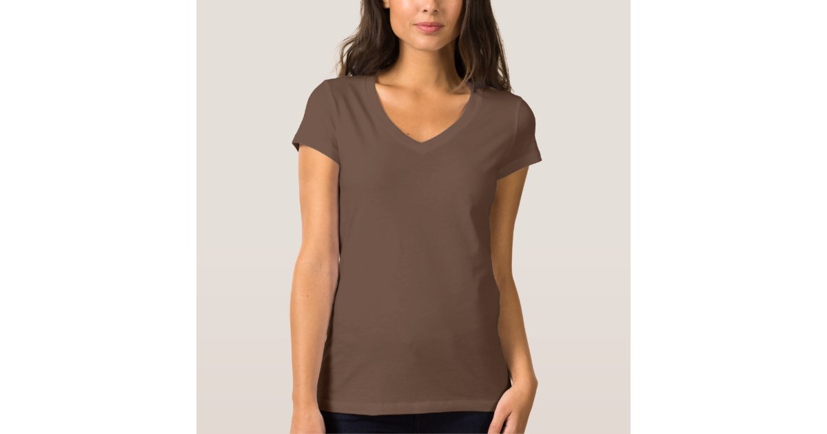 Plain chocolate brown tshirt for women, ladies Zazzle