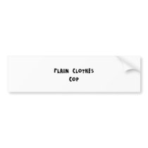 plain clothes bumper stickers