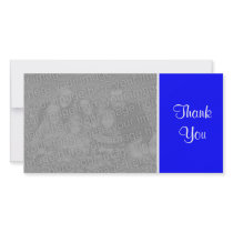 Plain Color - Thank You - Blue photo cards