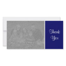 Plain Color - Thank You - Dark Blue photo cards