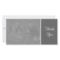 Plain Color - Thank You - Dark Gray photo cards