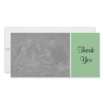 Plain Color - Thank You - Faded Green photo cards