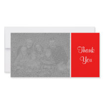 Plain Color - Thank You - Red photo cards