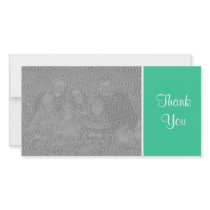 Plain Color - Thank You - Sea Green photo cards