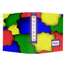 Plain Colorful Recipe Binder 2"