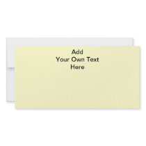 Plain Cream with black text. Custom Photo Card Template