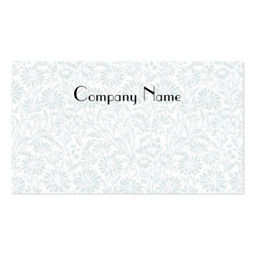 Plain damask floral pattern business card template (back side)