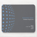 Plain Elegant Modern Simple Blue Circles Mouse Pad