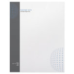 Plain Elegant Modern Simple Blue Dots letterhead