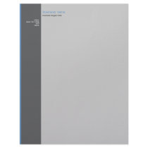 Plain Elegant Modern Simple Blue Stripe letterhead