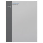 Plain Elegant Modern Simple Blue Stripe letterhead