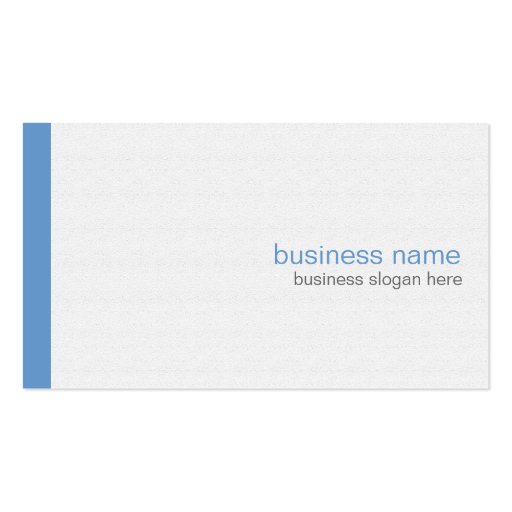 Plain Elegant Modern Simple Blue Stripe on White Business Cards