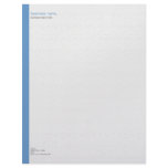 Plain Elegant Modern Simple Blue Stripe on White Custom Letterhead