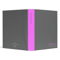 Plain Elegant Modern Simple Cyclam Hot Pink Stripe binders by Ruxique Plain Elegant Modern Simple Cyclam Hot Pink Stripe binders