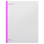 Plain Elegant Modern Simple Cyclam Stripe on White Custom Letterhead