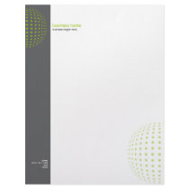 Plain Elegant Modern Simple Green Dots letterhead
