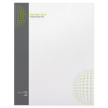 Plain Elegant Modern Simple Green Dots letterhead