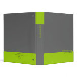 Plain Elegant Modern Simple Green / Grey Stripe binders