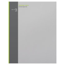Plain Elegant Modern Simple Green Stripe letterhead
