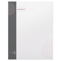 Plain Elegant Modern Simple Light Pink Dots letterhead