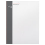 Plain Elegant Modern Simple Light Pink Stripe letterhead