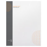 Plain Elegant Modern Simple Orange Dots letterhead