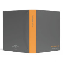 Plain Elegant Modern Simple Orange Stripe binders by Ruxique Plain Elegant Modern Simple Orange Stripe binders