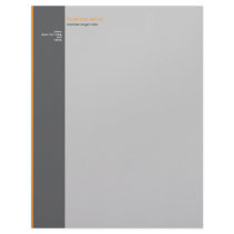 Plain Elegant Modern Simple Orange Stripe letterhead by Ruxique Plain Elegant Modern Simple Orange Stripe letterhead