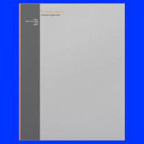 Plain Elegant Modern Simple Orange Stripe Personalized Letterhead
