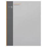 Plain Elegant Modern Simple Orange Stripe letterhead