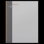 Plain Elegant Modern Simple Orange Stripe Personalized Letterhead