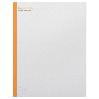 Plain Elegant Modern Simple Orange Stripe on White letterhead