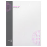 Plain Elegant Modern Simple Pink Dots letterhead
