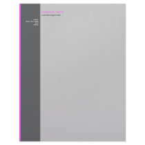 Plain Elegant Modern Simple Pink Stripe letterhead