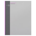 Plain Elegant Modern Simple Pink Stripe letterhead