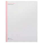 Plain Elegant Modern Simple Pink Stripe on White letterhead