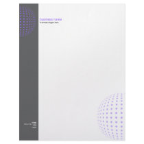 Plain Elegant Modern Simple Purple Dots letterhead