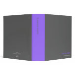 Plain Elegant Modern Simple Purple Stripe 2.88" Binders