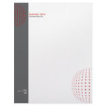 Plain Elegant Modern Simple Red Dots letterhead