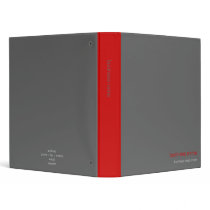 Plain Elegant Modern Simple Red Stripe binders by Ruxique Plain Elegant Modern Simple Red Stripe binders