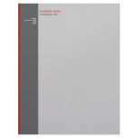 Plain Elegant Modern Simple Red Stripe letterhead