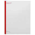 Plain Elegant Modern Simple Red Stripe on White