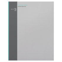 Plain Elegant Modern Simple Turquoise Stripe letterhead by Ruxique Plain Elegant Modern Simple Turquoise Stripe letterhead