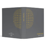 Plain Elegant Modern Simple Yellow Dots 3 Ring Binders