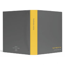 Plain Elegant Modern Simple Yellow Stripe binders by Ruxique Plain Elegant Modern Simple Yellow Stripe binders