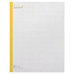 Plain Elegant Modern Simple Yellow Stripe on White