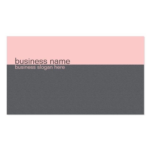 Plain Elegant Simple Light Pink / Grey Stripe Business Card (front side)
