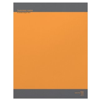 Plain Elegant Simple Orange / Grey Stripe letterhead