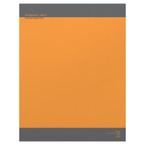 Plain Elegant Simple Orange / Grey Stripe Letterhead